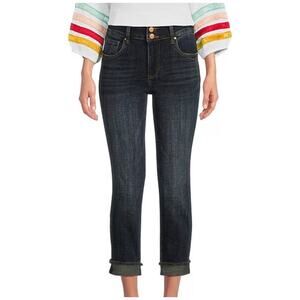 Kut from the Kloth High Rise Double Button Straight Leg Jeans- Plus Size 14W